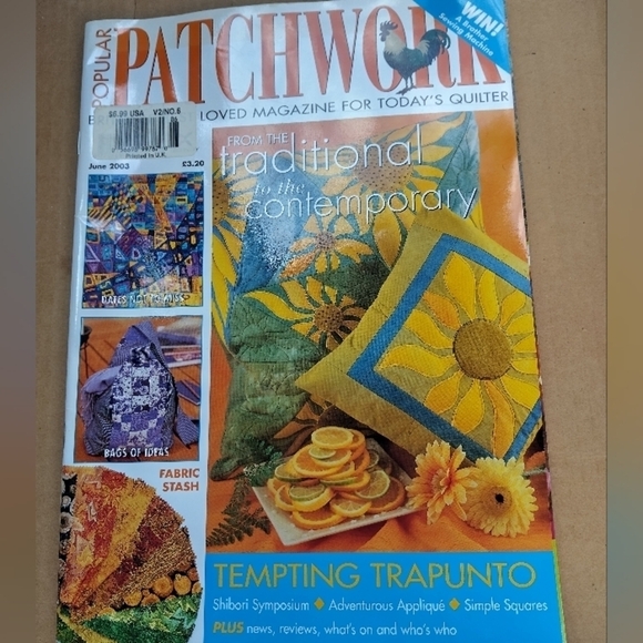 Popular Patchwork Magazine June 2003 Quilting Quilt Patterns - Picture 1 of 7